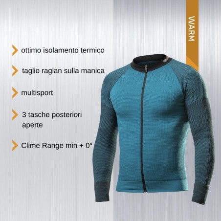 FIT 4.0 Long-sleeved jersey endowed with cam lock zip and 3 rear pockets