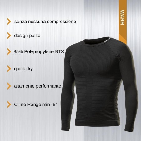 Fit Long-Sleeved Base Layer 4.0 keeps bodily temperature constant even on coldest days