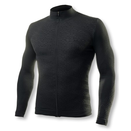 FIT Long-sleeved jersey with zip and made of bielastic fabric