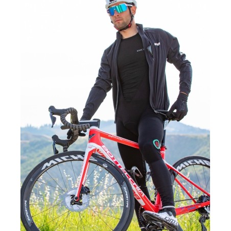 Abbigliamento Completo Win MTB Invernale da uomo per mtb e bici completo di giacca termica antivento, calzamaglia e guanti