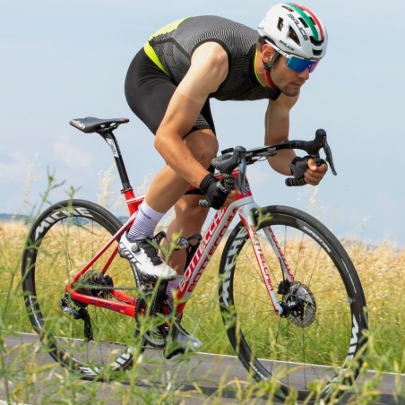 Smanicato SOFFIO con Zip da uomo e da donna per ciclismo, running e camminata e tasche posteriori ideale per l'estate