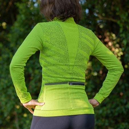 FIT Long-sleeved jersey with zip and made of bielastic fabric