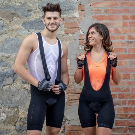 SOFFIO bib shorts with integrated pad for medium distances