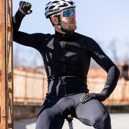 WIN Long-sleeved jersey with zip and rear pockets