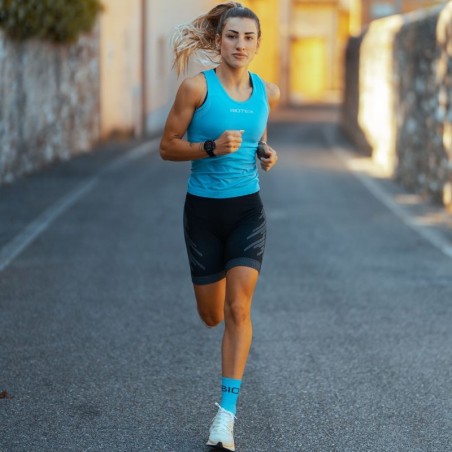 Canotta Sun Donna senza maniche per ciclismo, running e palestra per l'estate termoregolatrice del proprio corpo