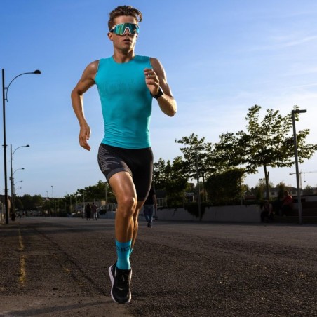 Socke Fun: sommerliche Socke mit Fluo-Farben für Radfahren, Running und MTB