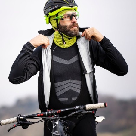 Sottocasco 3D termico da uomo per ciclismo e MTB in colore nero, rosso o lime