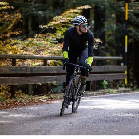 Giacca Termica antivento da uomo per bici e camminata con Zip e tasche posteriori