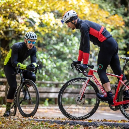 Giacca Termica antivento da uomo per bici e camminata con Zip e tasche posteriori