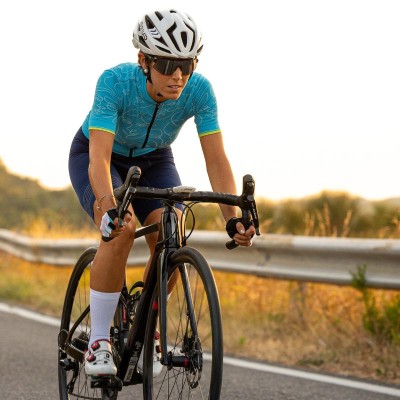 Maglia Manica corta Visi Soffio Donna con Zip e tasche posteriori per MTB e bici da strada