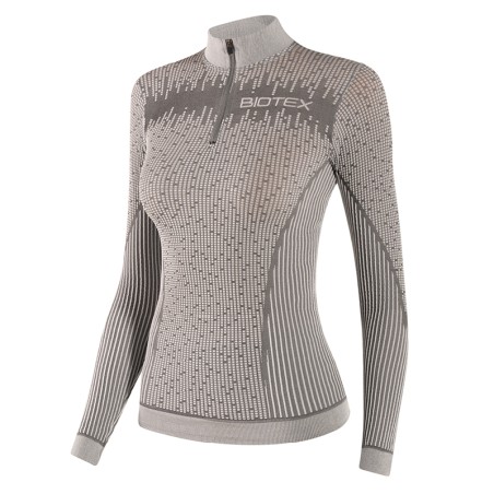 Maglia Lupetto 3D ZIP tecnica invernale da donna per running e camminata con Zip mezzo collo