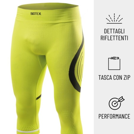 Pantaloncino Pirata 3/4 5 Kompression da uomo e donna per running elasticizzato e a compressione