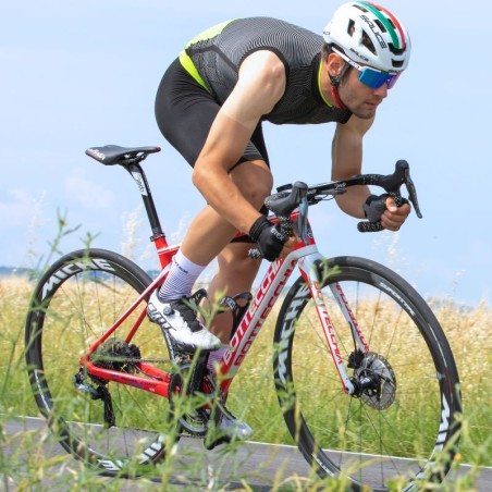 Smanicato SOFFIO con Zip da uomo e da donna per ciclismo, running e camminata e tasche posteriori ideale per l'estate