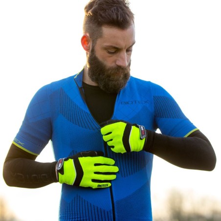 Short-sleeved SOFFIO Jersey with zip and rear pockets