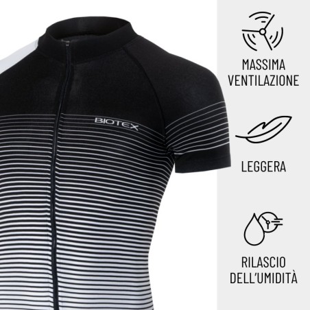 RIBBED Ultra Jersey Short Sleeve with zip and rear pockets