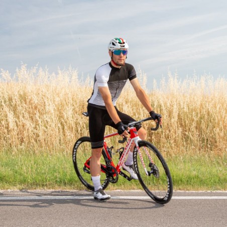 RIBBED Ultra Jersey Short Sleeve with zip and rear pockets