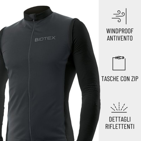 WIN Windproof jacket with removable sleeves