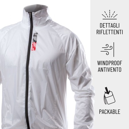 Long-sleeved, light and packable WINDBIOTEX X-LIGHT jacket