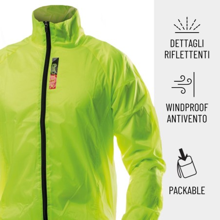 Long-sleeved, light and packable WINDBIOTEX X-LIGHT jacket