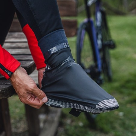 Copriscarpa Extra Pro in Neoprene nero da uomo e donna per ciclismo e mtb antipioggia e antivento