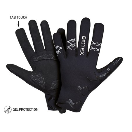 Neoprene Gloves for winter cycling with Tab Touch for smartphone