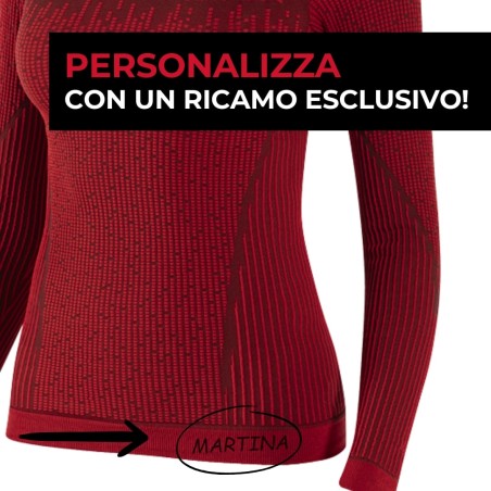 Lupetto 3D donna: maglia manica lunga termica con collo alto per ciclismo, mtb e running ideale per l'inverno