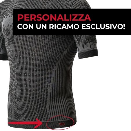 Maglia manica corta 3D tecnica invernale da uomo per ciclismo, running e camminata