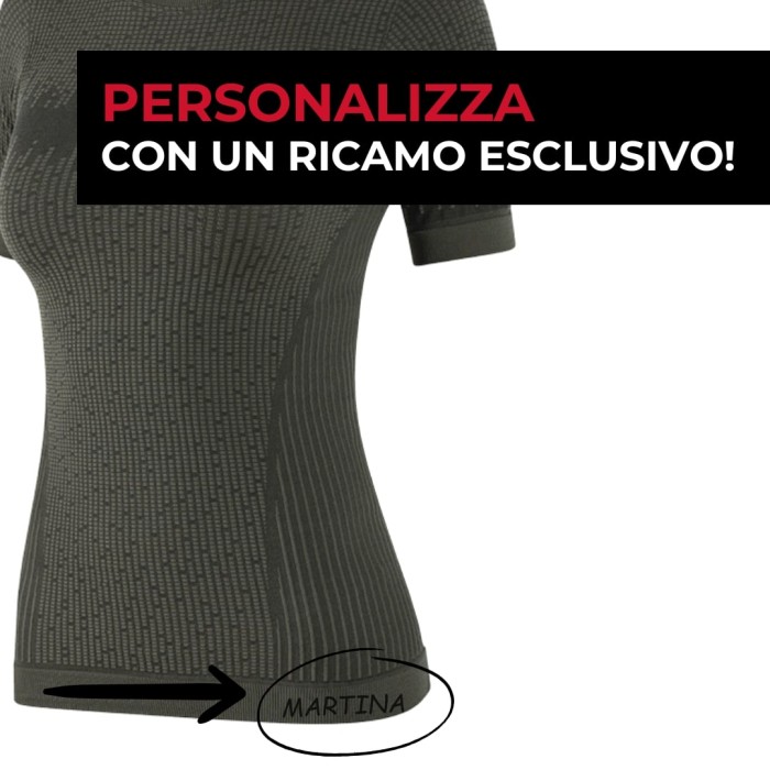 Maglia manica corta 3D da donna per ciclismo, runnig, trekking e camminata da usare in inverno