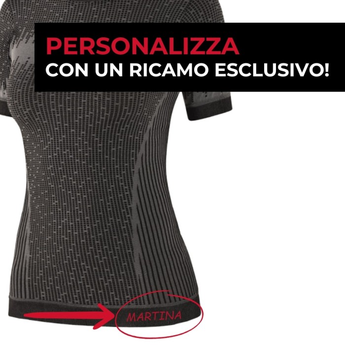 Maglia manica corta 3D da donna per ciclismo, runnig, trekking e camminata da usare in inverno