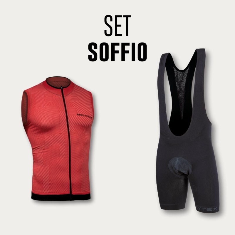 Abbigliamento Completo STRADA Estate Smanicato Soffio + salopette Belike da uomo per ciclismo per la primavera e l'estate