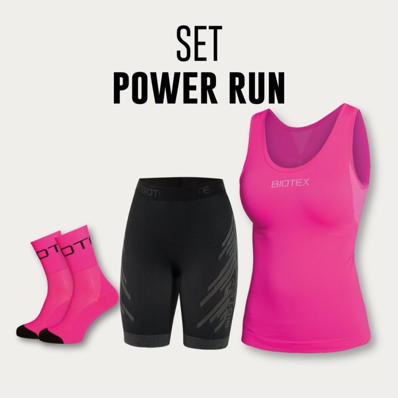 Completo Power Running Estate da donna con canotta e pantaloncino