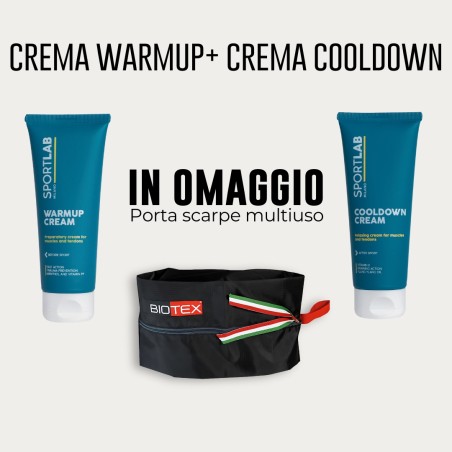 Sport Care Muscoli: Crema preparatoria + Crema post allenamento + in omaggio Portascarpe