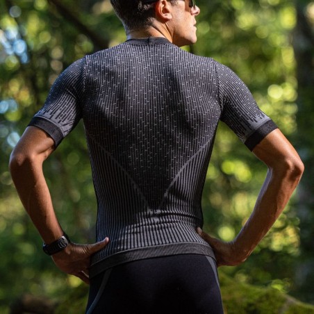 Maglia manica corta 3D tecnica invernale da uomo per ciclismo, running e camminata