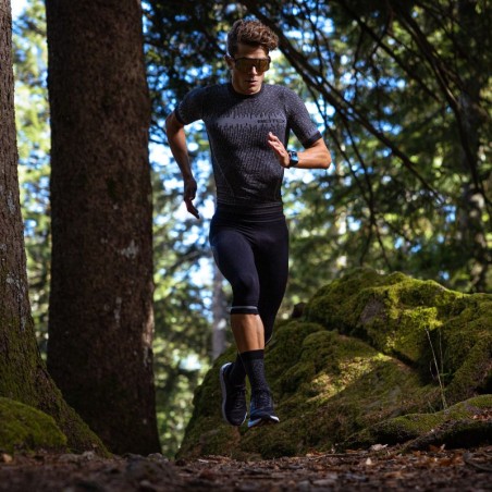 Maglia manica corta 3D tecnica invernale da uomo per ciclismo, running e camminata