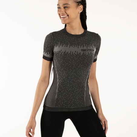 Maglia manica corta 3D da donna per ciclismo, runnig, trekking e camminata da usare in inverno