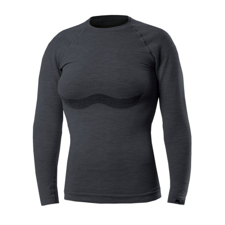 Langärmliges Damen-Stehkragen-Shirt CALORE - MERINO