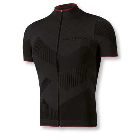 Short-sleeved SOFFIO Jersey with zip and rear pockets