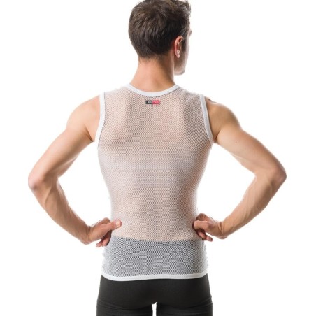 White Classic Mesh Sleeveless Base Layer